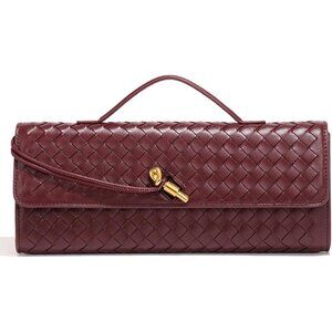 🆕 Eipron Trendy Casual Clutch Purses Women Red Leather Top-Handle Evening Bag